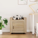 vidaXL Cărucior de birou, stejar sonoma, 60x45x60 cm, lemn prelucrat 816611