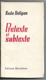 Radu Beligan - Pretexte si subtexte, Alta editura