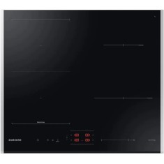 Plita incorporabila Samsung NZ64B5046JK/U2, Inductie, 4 zone de gatire, Flex Zone, SmartThings Cooking, Auto Conectivity, 60 cm, Negru/Inox