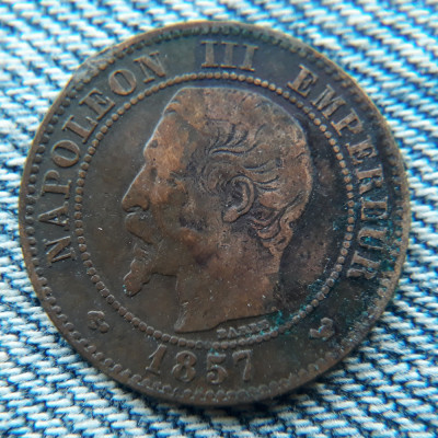 2L - 10 Centimes 1857 W Franta foto