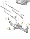 Mecanism stergator parbriz fara motor AUDI Q4 E-TRON, 03.2021-; SKODA ENYAQ, 02.2021-, VW ID.4, 12.2020-