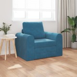 VidaXL Canapea Pat 2 &icirc;n 1 Albastră 98x71x83 cm Velvet