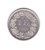 Moneda Elvetia 1 franc 2016, stare foarte buna, curata