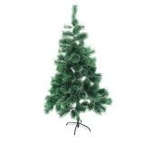 Brad artificial de craciun tip pin cu varfuri ninse inzapezit, 150 cm, ace 3d 12 cm, verde, Oem
