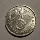 Germania Nazista 5 reichsmark 1939 J argint RaR, Europa