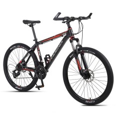 Bicicleta mtb de 26 inch, 21 viteze shimano, jante aluminiu, frane disc, phoenix, negru-rosu foto
