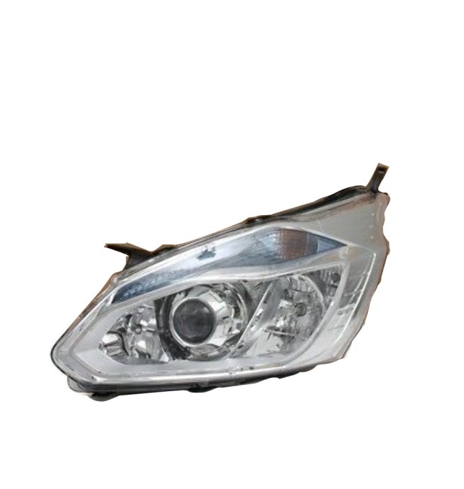 Far Ford Transit/Tourneo Custom, 03.2013-05.2016, fata, Stanga, cu lumini de curbe; lense; cu daytime running light; H1+H15+H7; electric; silver; cu