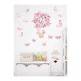 Cumpara ieftin Sticker Perete Autocolant Cos Fluturasi Roz - 53 x 88 cm