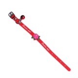 Zgarda ajustabila pentru catei si pisici cu clopotel, 29cm, Silicon, Rosu, Ropet