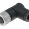Conector M8 mamă 4 pini 90&deg;