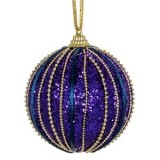 Glob de Crăciun din spumă cu glitter albastru și mov, CMCLASS