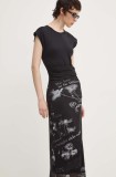 Desigual rochie GOOD NEWS culoarea negru, maxi, evazată, 24WWVK77