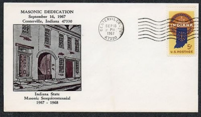 United States 1967 Indiana State Masonic 150th - Centerville Indiana K.293 foto