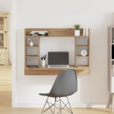 vidaXL Birou montat pe perete Stejar artisan 105x48x75 cm Lemn ingineresc