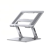 Stand Laptop si Tableta, Flippy, Suport Laptop Ergonomic, Pliabil, Ajustabil pe Inaltime, Portabil, Anti Alunecare, 27.7 x 27.7 x 5 cm, Gri
