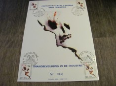 4 Timbre Obliterate, Ștampile Speciale Brandbestriding Belgia 1973 ,Protecție Contra Incendiilor &icirc;n Industrie
