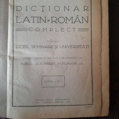 Dictionariu latino-roman (complect), pentru licee, seminarii si universitati - Ioan Nadejde