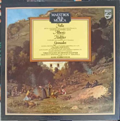 Disc vinil, LP. MAESTROS DE LA MUSICA-Igor Markevitch, &amp;Aacute;ngeles Chamoro, Orquesta Sinf&amp;oacute;nica de RTVE, Cobla Barc foto