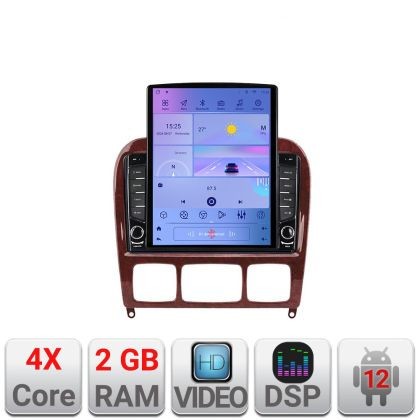 Navigatie Mercedes Clasa S 1998-2005 K-220 ecran tip TESLA 9.7&quot; cu Android Radio Bluetooth Internet GPS WIFI 2+32 DSP CarStore Technology