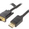 Cablu D-Sub 15pin HD la DisplayPort 2m Negru