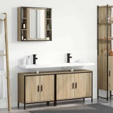Set mobilier baie 3 piese Stejar Sonoma Lemn prelucrat