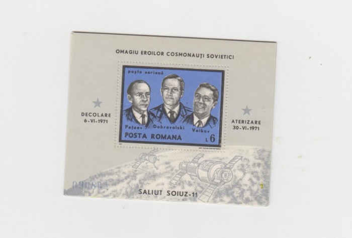 M1 TX8 6 - 1971 - Soiuz 11 - colita dantelata