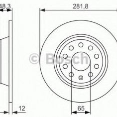 Disc frana SKODA SUPERB II (3T4) (2008 - 2015) BOSCH 0 986 479 B93