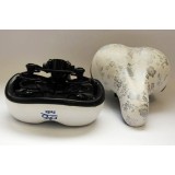Sa biciclete AZ-92BF-1A Jet, culoare alb cu flori gri Cod:S027