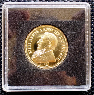 5.083 AFRICA DE SUD 1 POND 1898 PROOF RESTRIKE AURIT + CUTIE foto