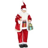 HOMCOM Moș Crăciun Animat cu Muzică și Dans 120 cm, Brațe Reglabile, Decor Crăciun Roșu | Aosom Romania