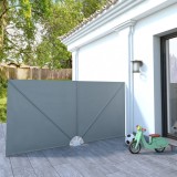 VidaXL Copertină laterală pliabilă de terasă, gri, 300x150 cm