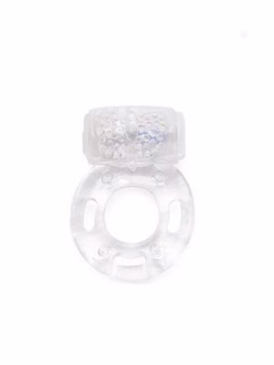Inel vibrator transparent din silicon foto