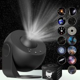 Globe Galaxy Starry Sky Lamp Bedroom Living Room Starry Sky Atmosphere Lamp-Light Color: Black (13 Films); Power Supply: English Instruction Manual, Flippy