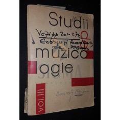 FIRCA GHEORGHE, STUDII MUZICOLOGICE, Volumul III, 1967, Bucuresti