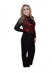 Pantalon deosebit, nuanta de negru, talie inalta, design chic foto