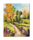 Cumpara ieftin Tablou peisaj din natura pictat manual, O zi minunata, 50x40cm ulei pe panza