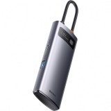 Hub USB-C Baseus Metal Gleam, 4 x USB-A 3.0, Gri WKWG070013