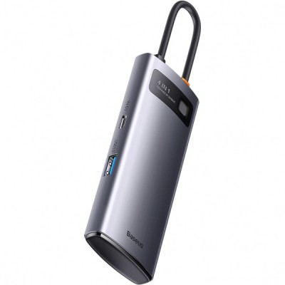 Hub USB-C Baseus Metal Gleam, 4 x USB-A 3.0, Gri WKWG070013 foto