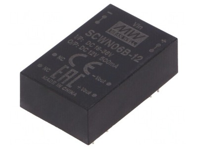 Convertor DC/DC 6W 18-36V la 12V 500mA DIP24 foto
