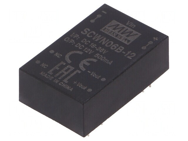 Convertor DC/DC 6W 18-36V la 12V 500mA DIP24