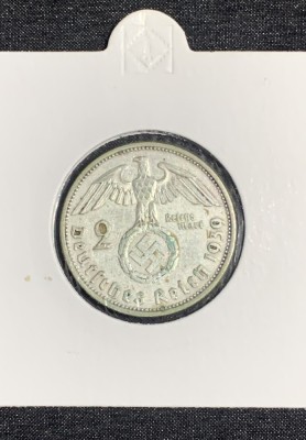 Moneda 2 reichsmark 1939 A argint foto