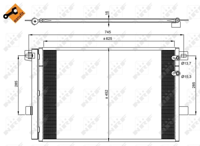 NRF 350041 EASY FIT Condensator, climatizare