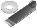 Cablu bandă cu s&acirc;rmă de cupru 10x30AWG, folie Al, 100FT