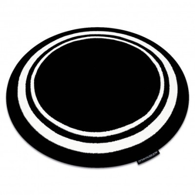 Covor HAMPTON Border cerc cadru negru, cerc 160 cm foto