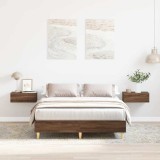 VidaXL Cadru pat fără saltea Stejar maro 120x200 cm Lemn prelucrat