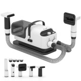 PawHut Uscător pentru c&acirc;ini Blower 5-&icirc;n-1 600W Uscător pentru animale cu viteză reglabilă a aerului și temperaturi 37,6x17,5x18,5 cm Alb | Aosom Roman