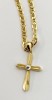 Lant si cruce din aur galben 14k, Lantisoare aur