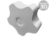 Buton Reglare 50mm Filet M10 Capac Gri