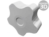 Buton Reglare 50mm Filet M10 Capac Gri
