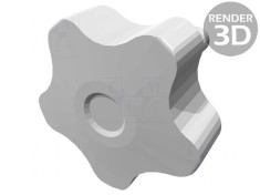 Buton Reglare 50mm Filet M10 Capac Gri